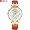 CURREN 9056 Women Watches Reloj Mujer Top Brand Luxury Leather Strap Wristwatch for Women Blue Clock Stylish Quartz Ladies Watch